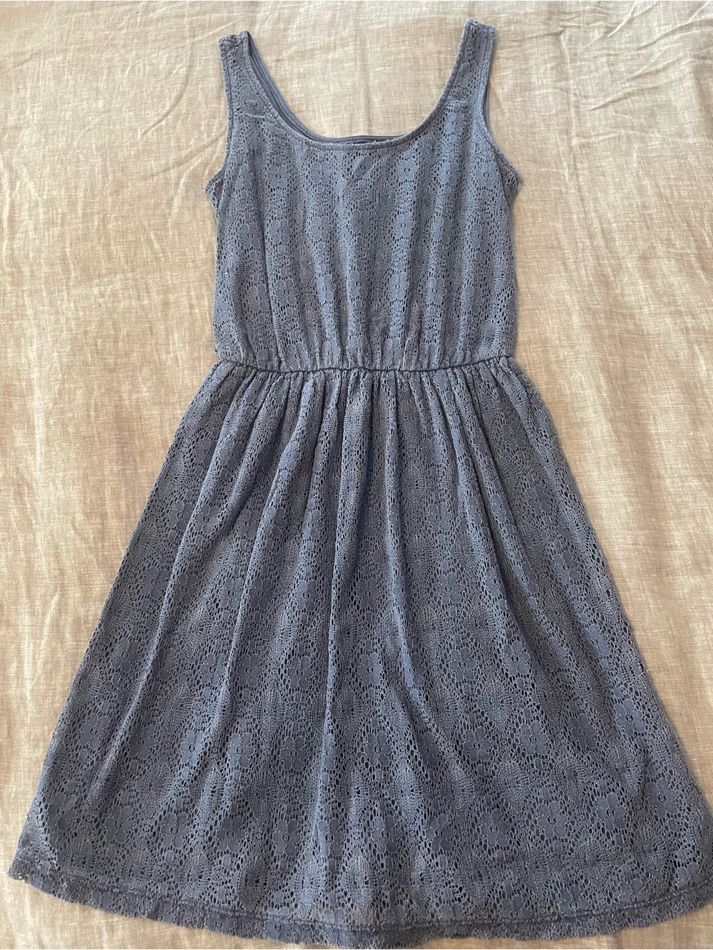 Mossimo Blue Lace-Overlay Tank Dress size xs